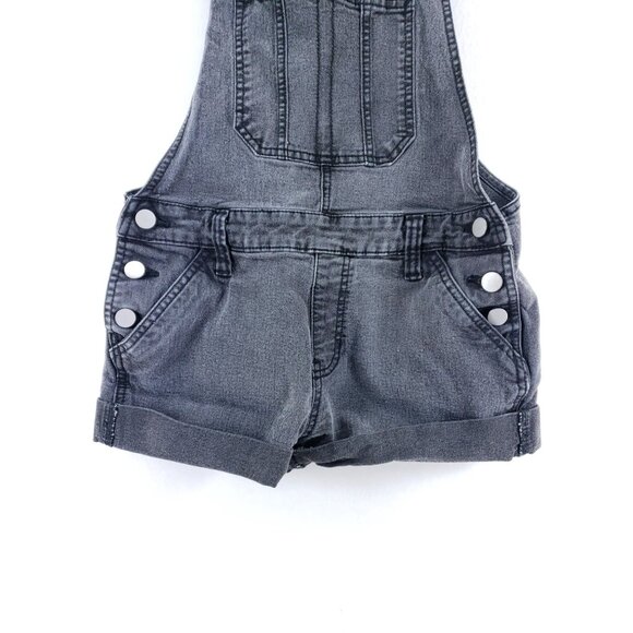 No Boundaries Juniors Medium (7-9) Black Denim Shortalls - Picture 5 of 8